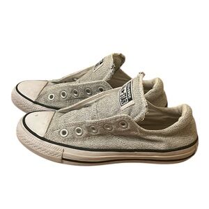 Converse All Star Low Gray Size 6 Without Laces 549700F